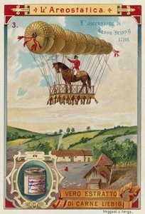 Volo in mongolfiera a cavallo di Pierre Testu-Brissy, 1786 da European School